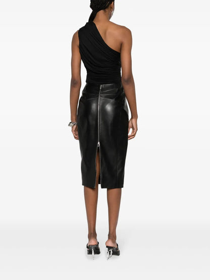 Leather Midi Skirt