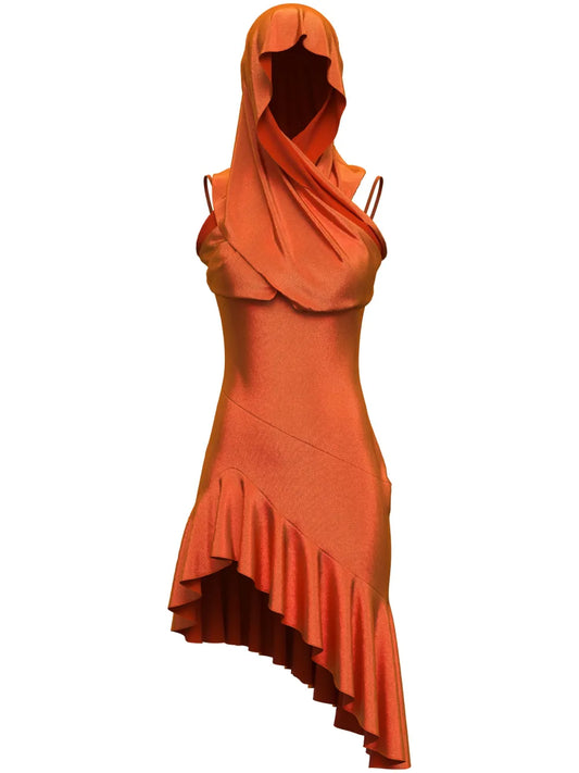 The Hood Draped Minidress