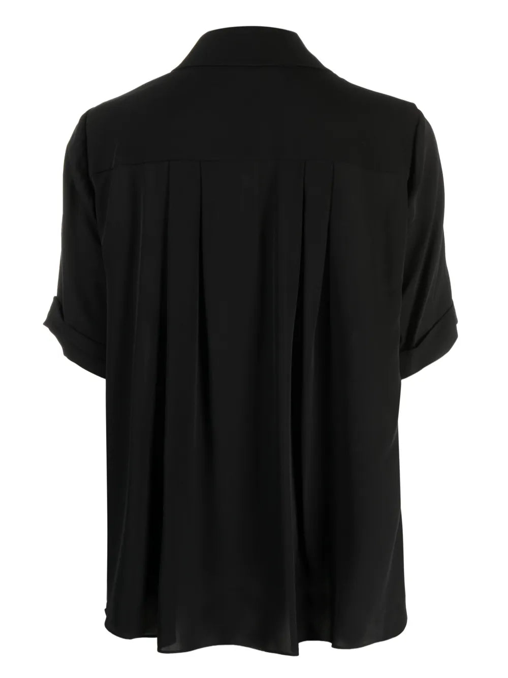 Floral-Embroidered Silk Shirt