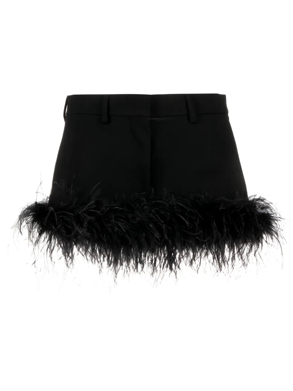 Feather-Trim Miniskirt