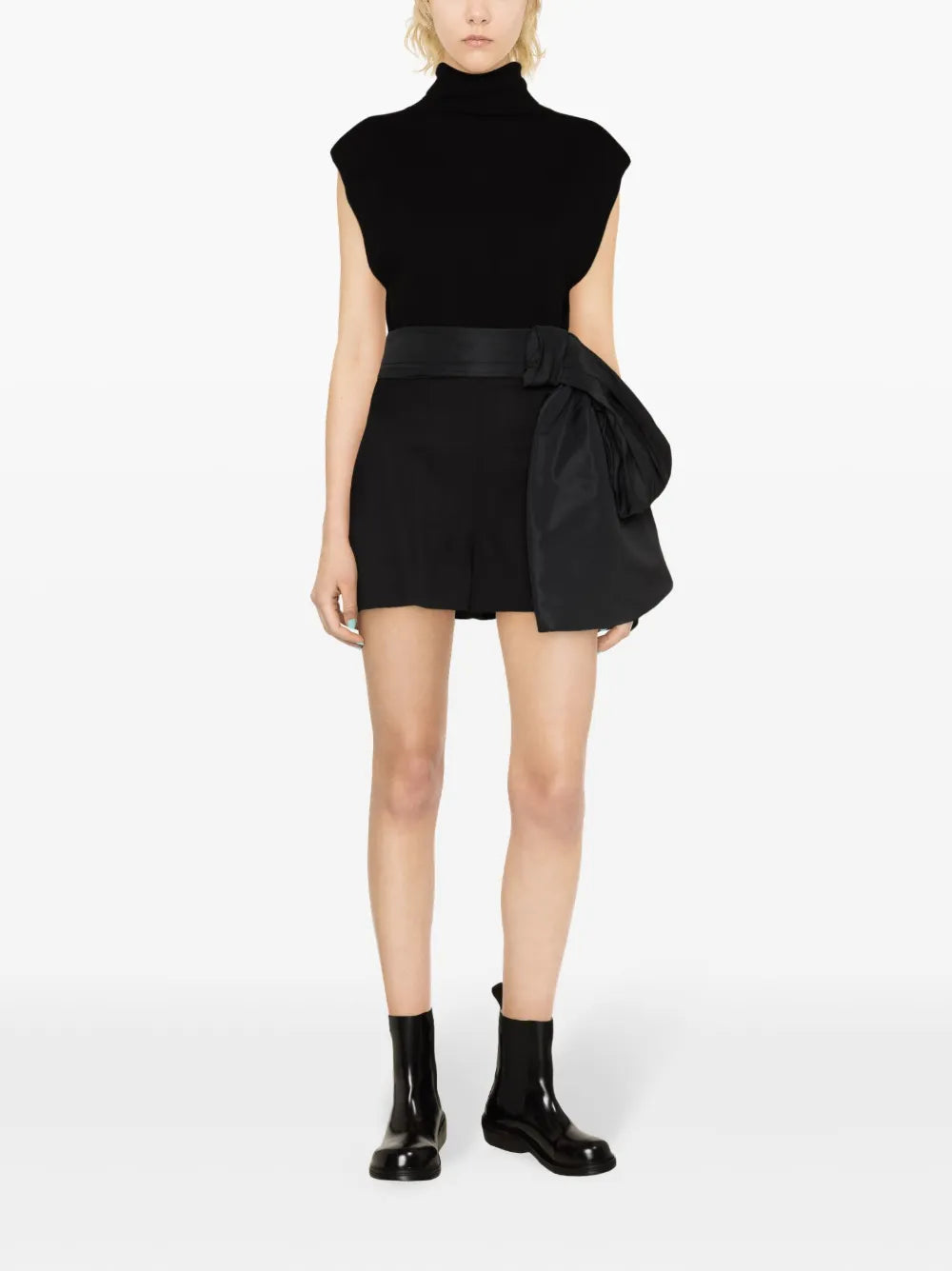 Bow-Detail Tailored Shorts