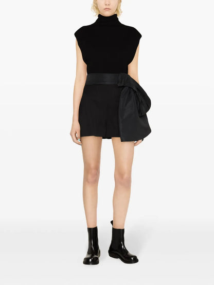 Bow-Detail Tailored Shorts