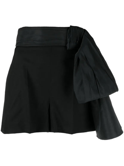 Bow-Detail Tailored Shorts
