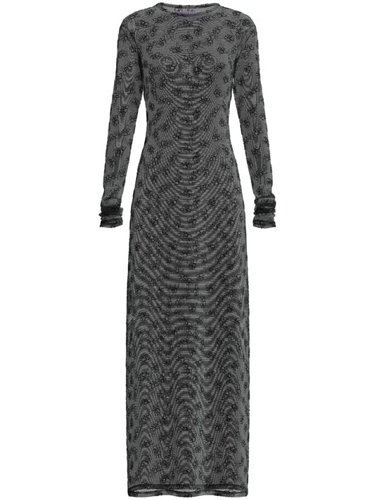 Tere Floral-Embroidered Dress