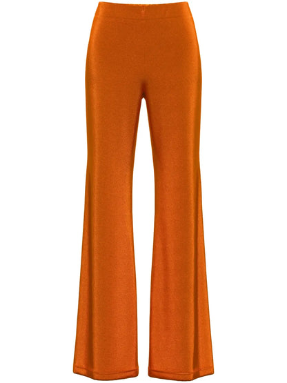 Easy Laminated Wide-Leg Trousers