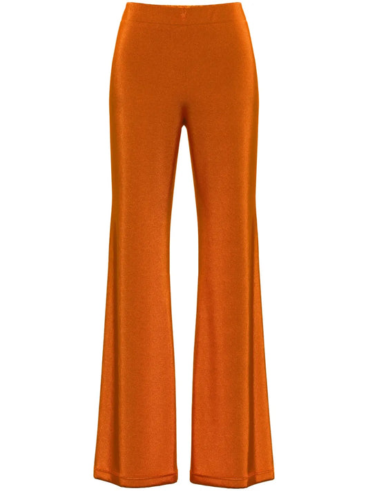 Easy Laminated Wide-Leg Trousers