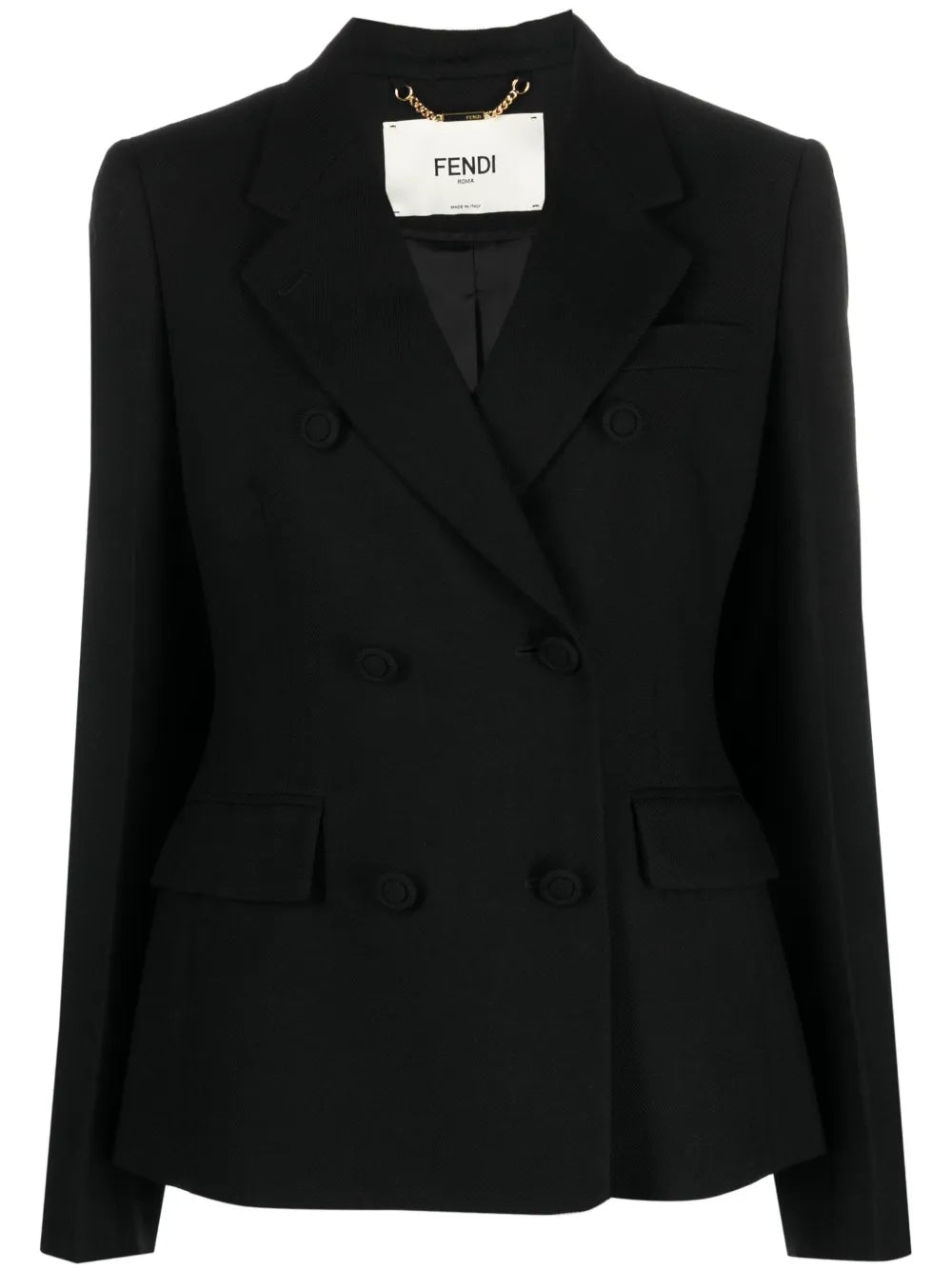 Double-Breasted Draped Blazer
