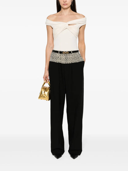 Logo-Print Tailored Trousers