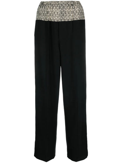 Logo-Print Tailored Trousers