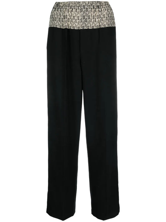 Logo-Print Tailored Trousers