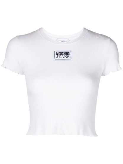 Logo-Appliqué Cropped T-Shirt