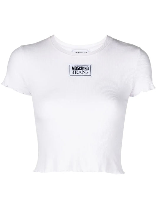 Logo-Appliqué Cropped T-Shirt