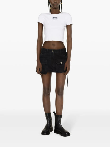Logo-Appliqué Cropped T-Shirt