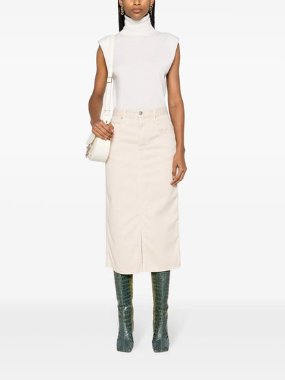Tilauria Denim Midi Skirt
