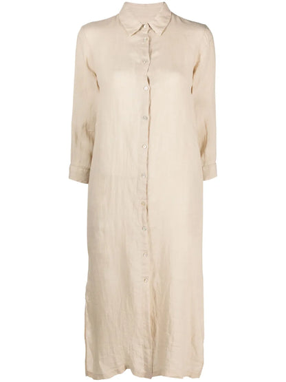 Linen Maxi Shirt Dress
