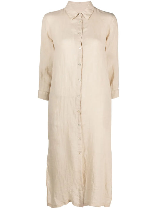 Linen Maxi Shirt Dress