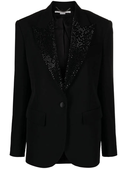 Hotfix Crystal-Embellished Blazer