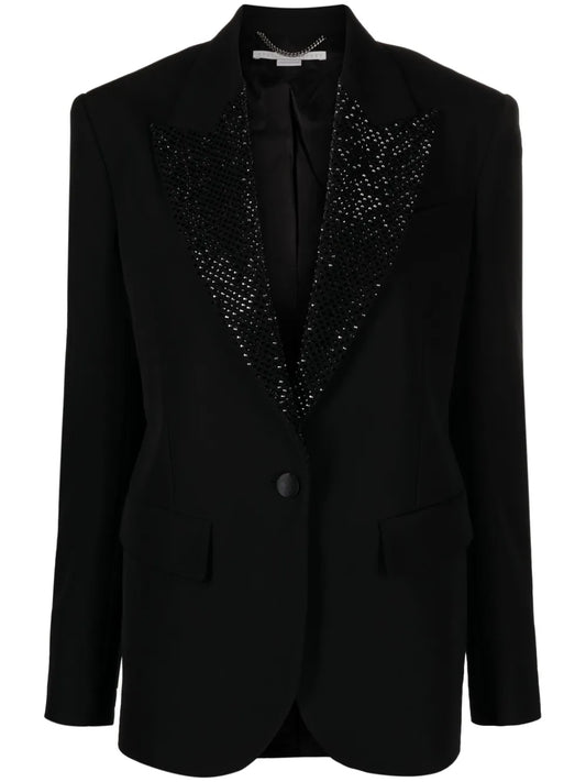 Hotfix Crystal-Embellished Blazer