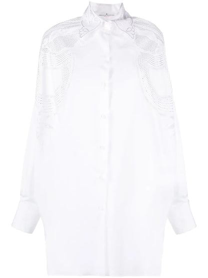 Lace-Detailing Cotton Shirt