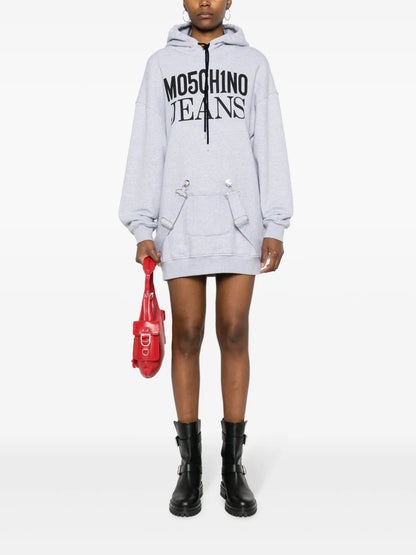 Strap-Detailed Hooded Minidress
