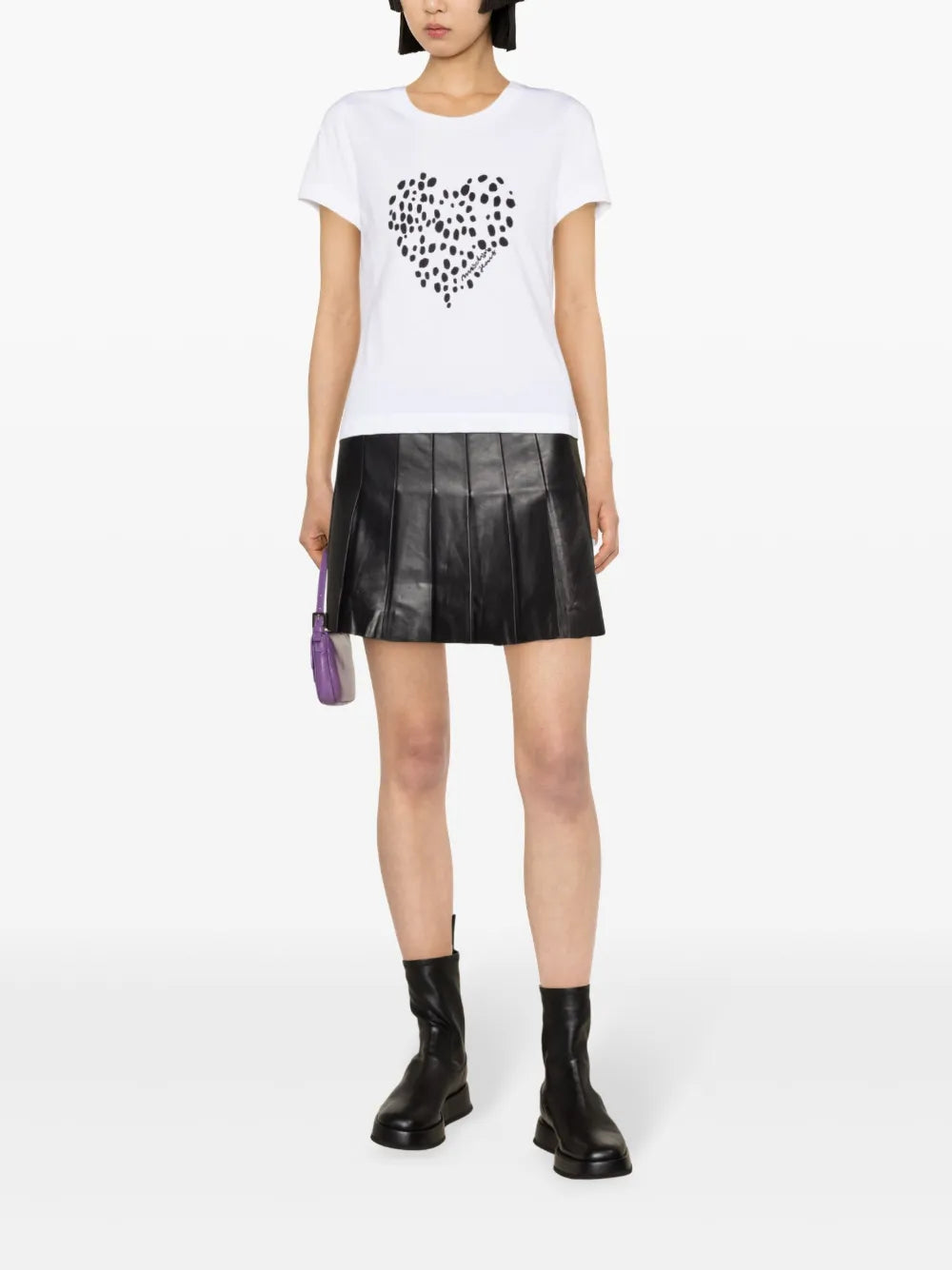 Heart-Print Cotton T-Shirt