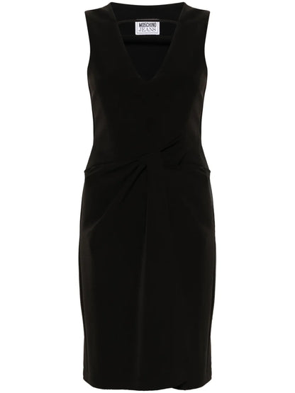 Gathered V-Neck Dress