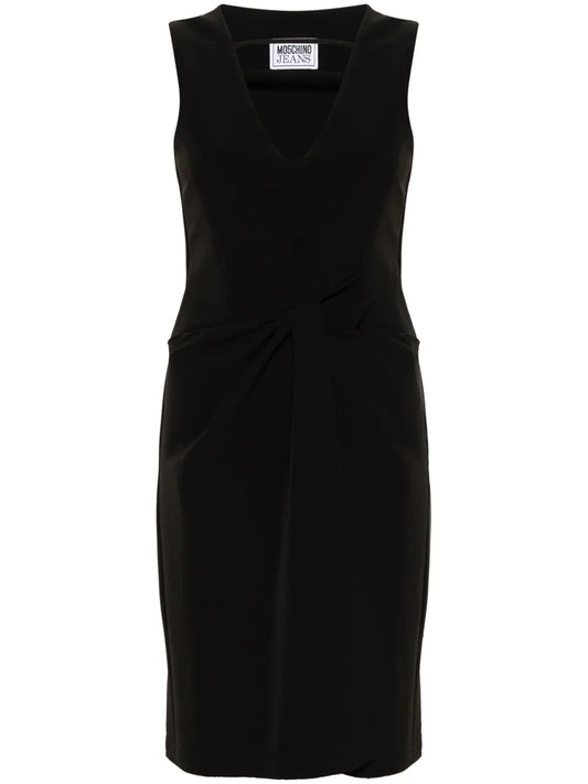 Gathered V-Neck Dress