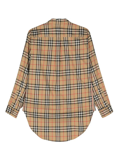 Vintage Check-Pattern Cotton Shirt