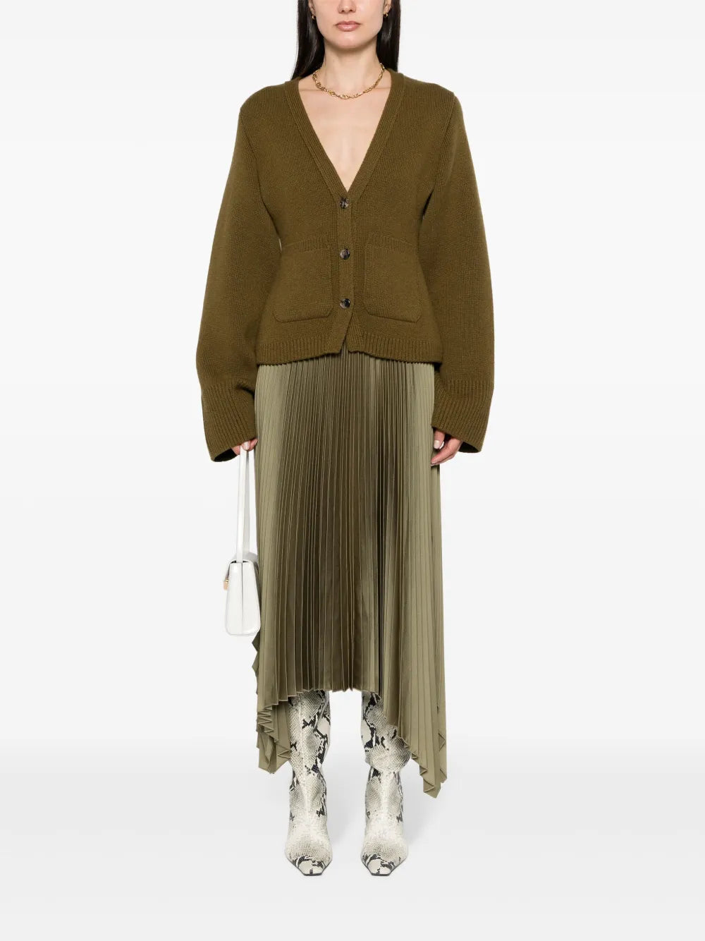 Ade Asymmetric Plissé Skirt