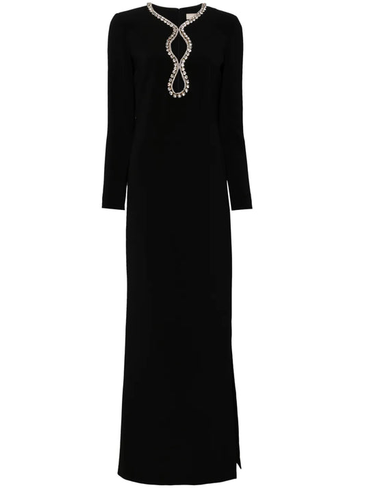 Crystal-Embellished Maxi Dress