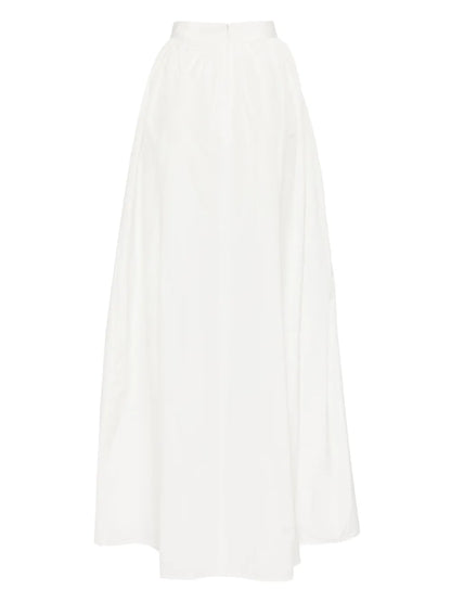 Embroidered Taffeta Maxi Skirt