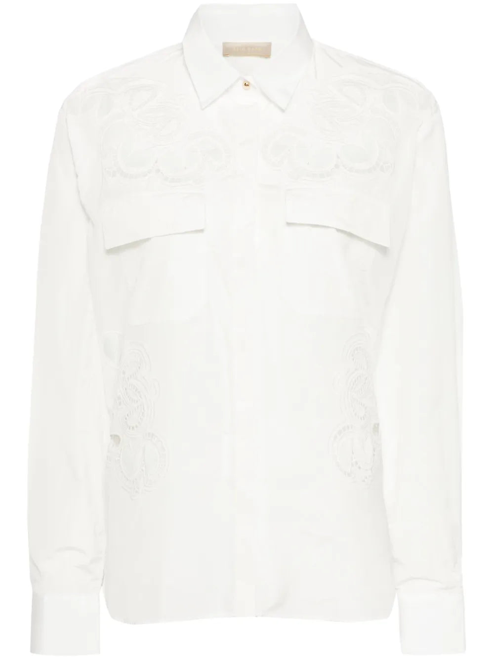Embroidered Cut-Out Shirt