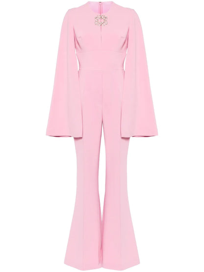Logo-Plaque Flared Jumpsuit