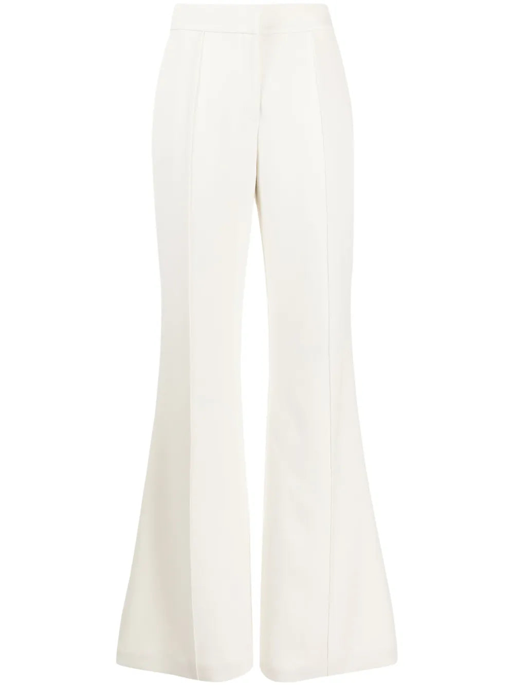 Pressed-Crease Cady Flared Trousers