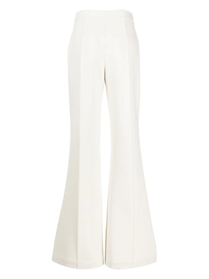 Pressed-Crease Cady Flared Trousers