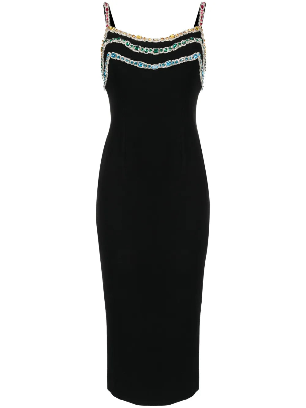 Crystal-Embellished Cady Midi Dress