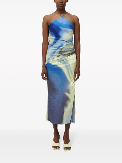 Hansel Abstract-Print Midi Dress