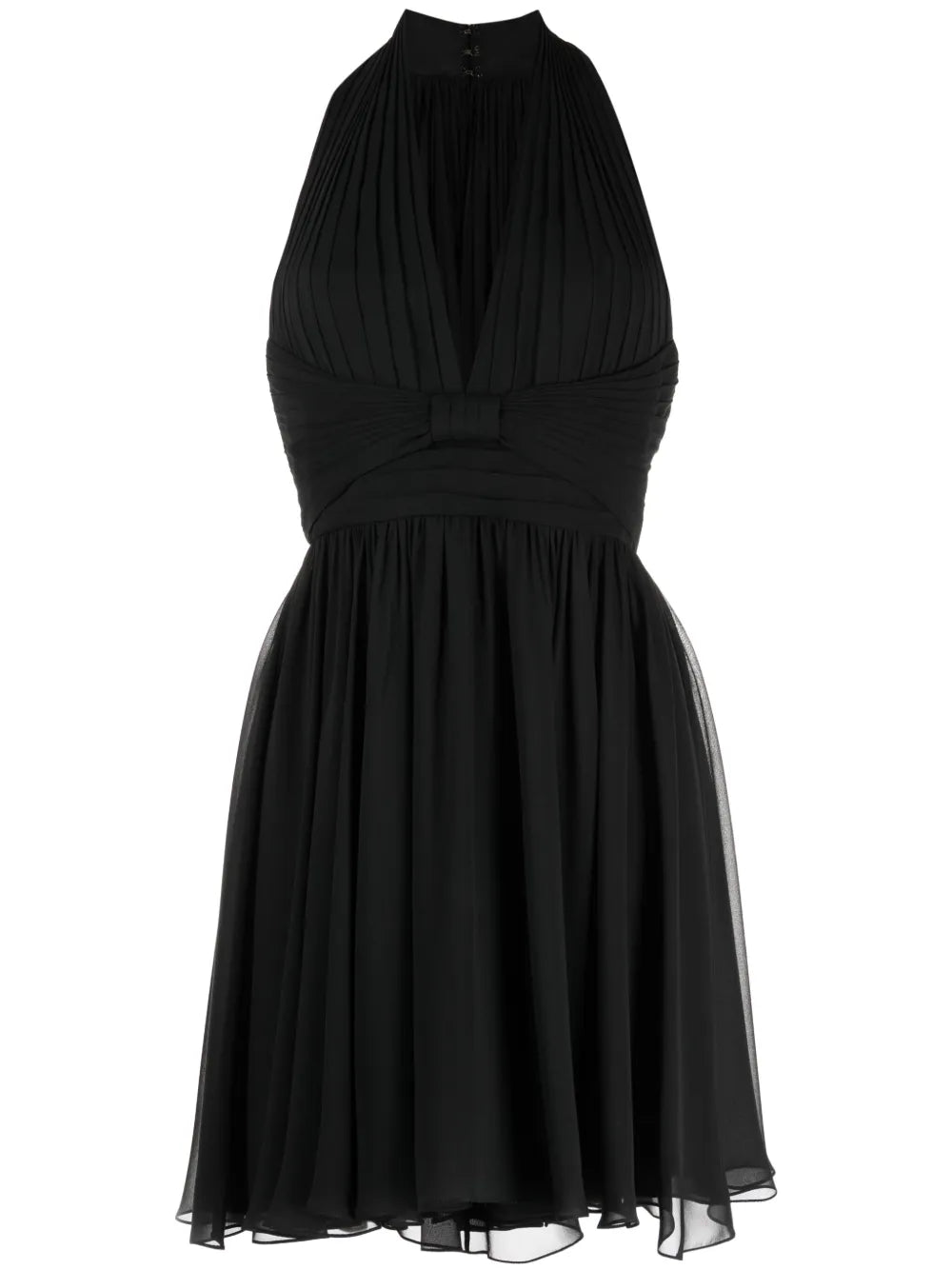 V-Neck Silk Minidress