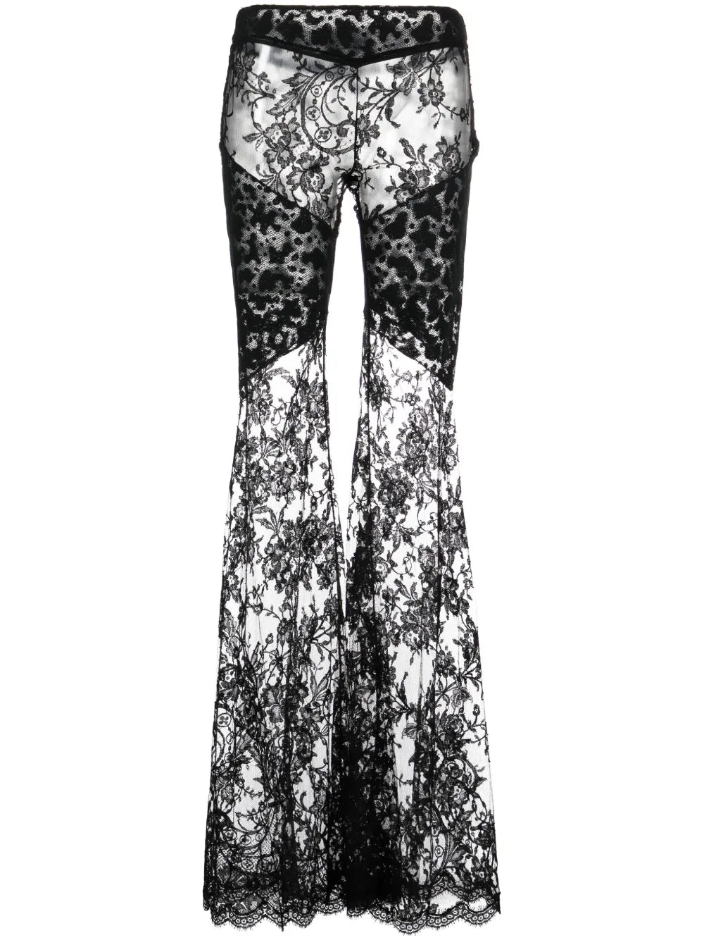 Flared Chantilly-Lace Trousers