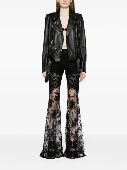 Flared Chantilly-Lace Trousers