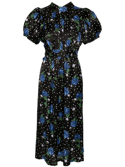 Floral-Print Midi Dress