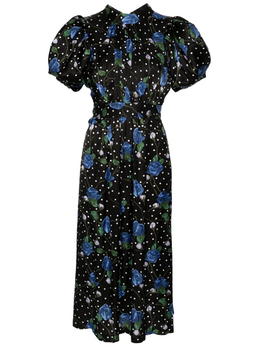 Floral-Print Midi Dress