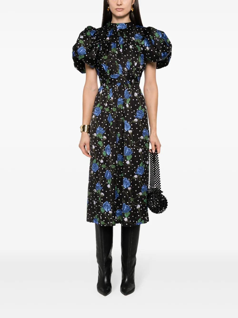 Floral-Print Midi Dress