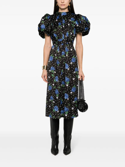 Floral-Print Midi Dress