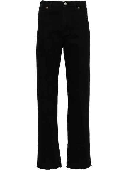 High-Waist Straight-Leg Jeans