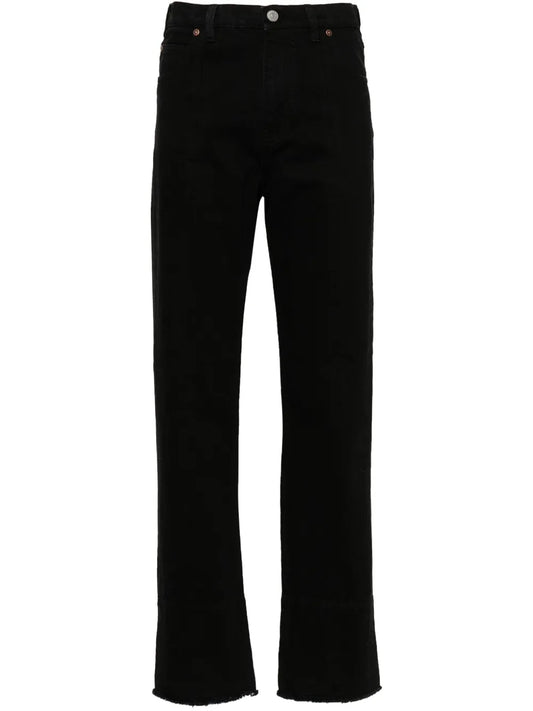 High-Waist Straight-Leg Jeans