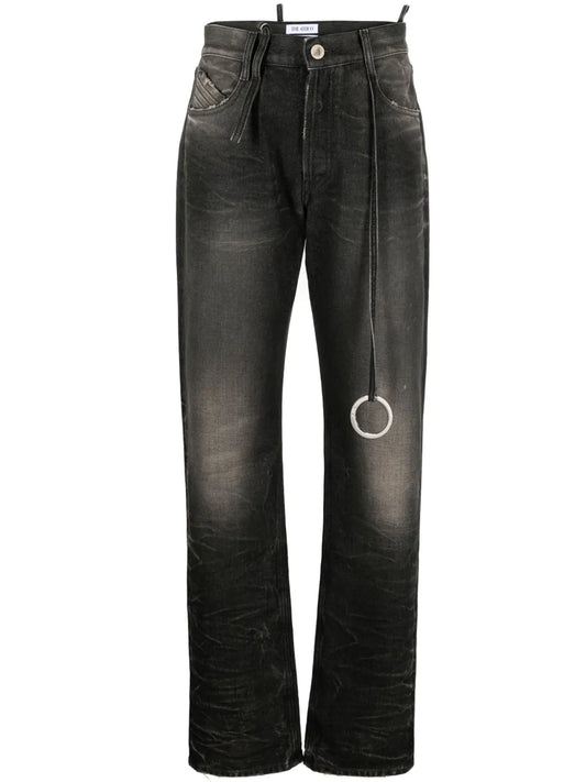 Mid-Rise Tapered-Leg Jeans