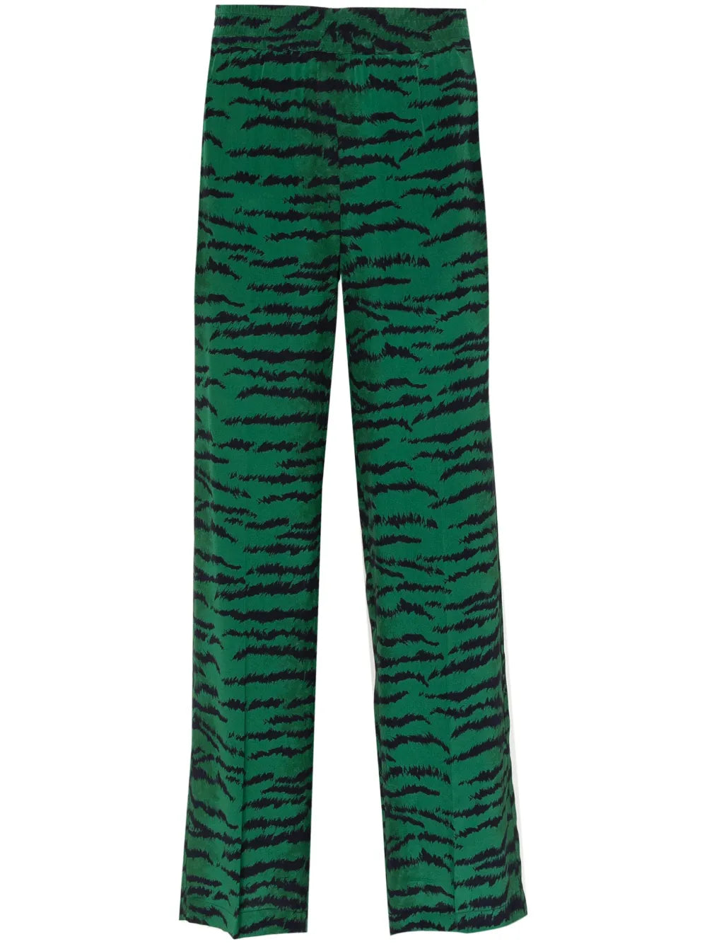 Tiger-Print Straight-Leg Trousers