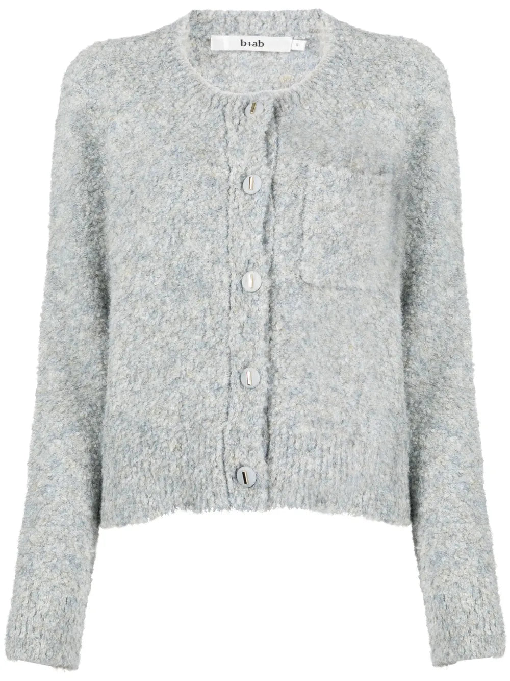 Crew-Neck Knitted Cardigan