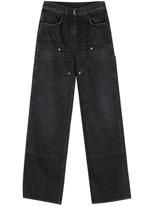 Mid-Rise Wide-Leg Jeans